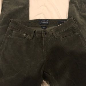 Lucky Brand Corduroy Olive Skinny Pants